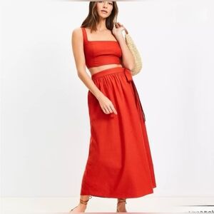 Loft Linen Wrap Skirt